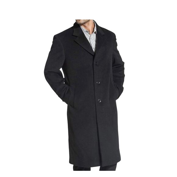 JOS A BANK SIGNATURE 100% WOOL 3/4 COAT OVERCOAT 48R GRAY. - Picture 1 of 8